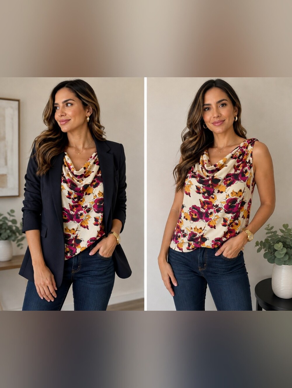 212 Collection Floral Sleeveless Top